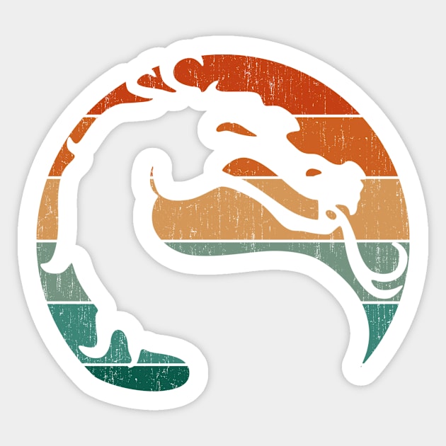 Retro Mortal Dragon Sticker by VanHand